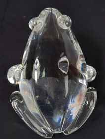 Vintage Steuben France Crystal Frog