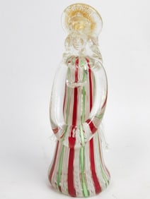 Vintage Murano Italy Glitter Latticino Glass Angel