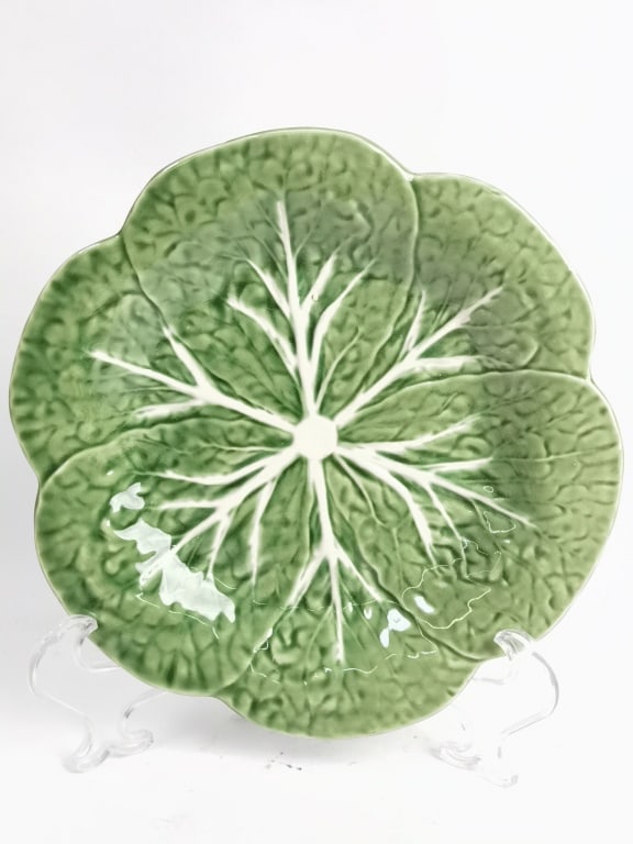 Vintage Bordallo Pinheiro Porcelain Cabbage Plate (1 of 4)
