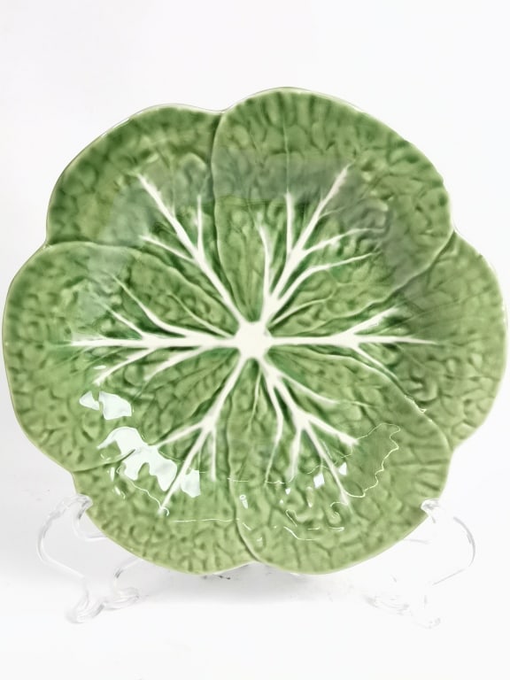 Vintage Bordallo Pinheiro Porcelain Cabbage Plate (1 of 4)