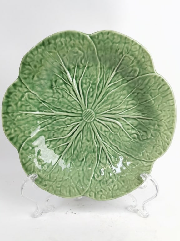 Vintage Bordallo Pinheiro Porcelain Cabbage Plate (1 of 4)