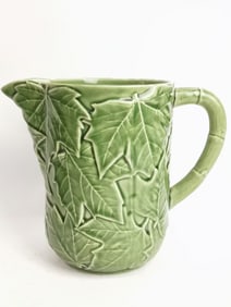 Vintage Bordallo Pinheiro Porcelain Leaf Pitcher