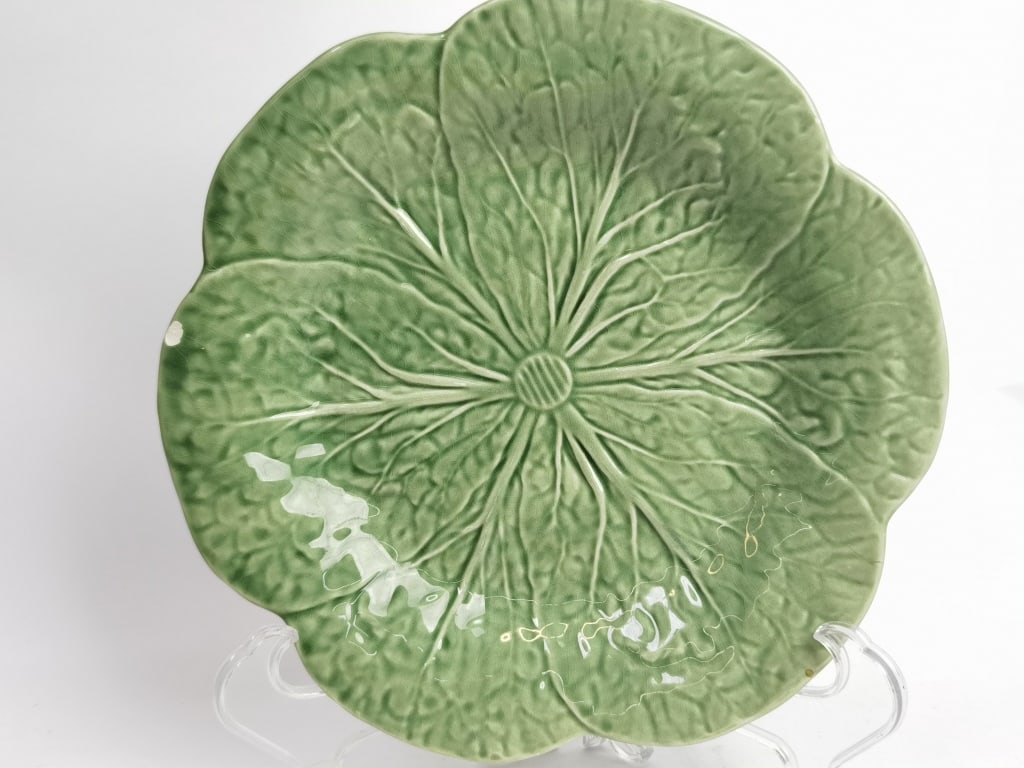 Vintage Bordallo Pinheiro Porcelain Cabbage Plate (1 of 6)