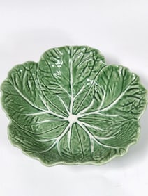 Large Vintage Bordallo Pinheiro Porcelain Cabbage Bowl