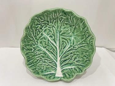 Large Olfaire Portugal Porcelain Cabbage Bowl