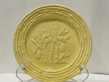 Bordallo Pinheiro Porcelain Yellow Banana Plate