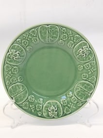 Bordallo Pinheiro Porcelain Green Frog Plate