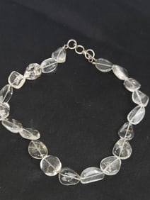 Vintage Chinese Rock Crystal Bead Necklace