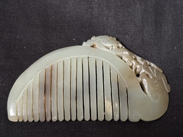 Chinese Jade Carved Comb