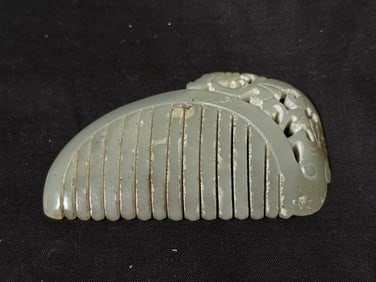 Chinese Jade Carved Comb