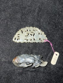 (2) Ming/Qing Chinese Jade Carved Amulets