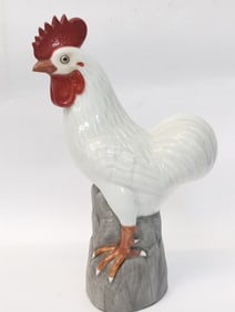 19-20th C. Chinese Porcelain White Rooster