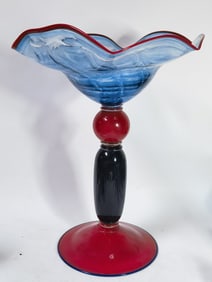 1962 Sterno Glasshouse Studio Art Glass Compote
