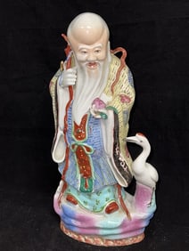 Qing Chinese Porcelain Famille Rose Shoulao