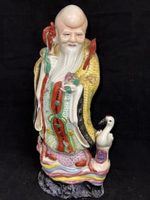 Qing Chinese Porcelain Famille Rose Shoulao