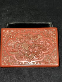 Qing Chinese Cinnabar Carved Box