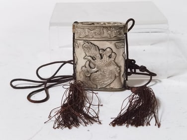19-20th C. Chinese Silver Seal Box