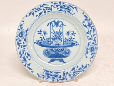 18th C. Chinese Export Porcelain B&W Plate