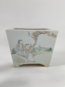 Qing Chinese Porcelain Famille Verte Flower Pot