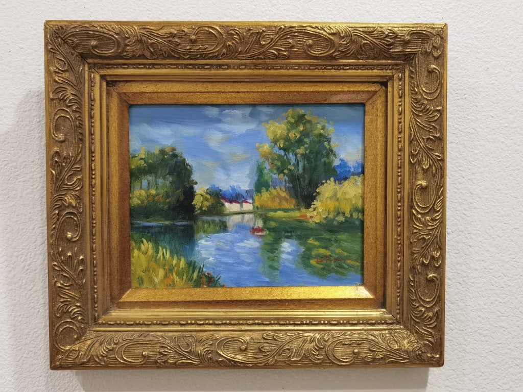 B. Rome Landscape Oil Painting on Board (1 of 5)