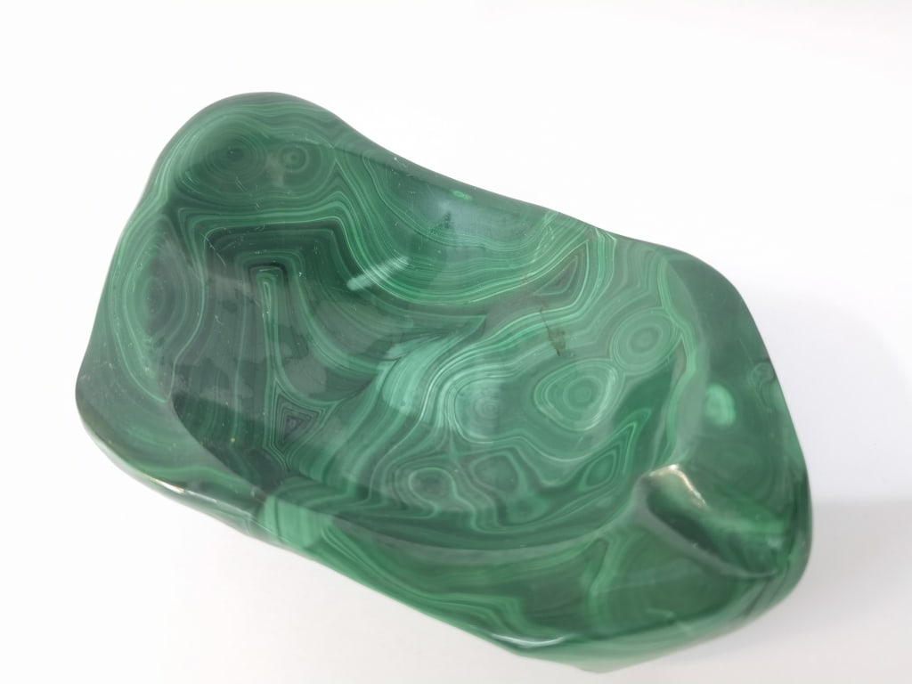 Malachite Carved Ashtray (1 of 5)