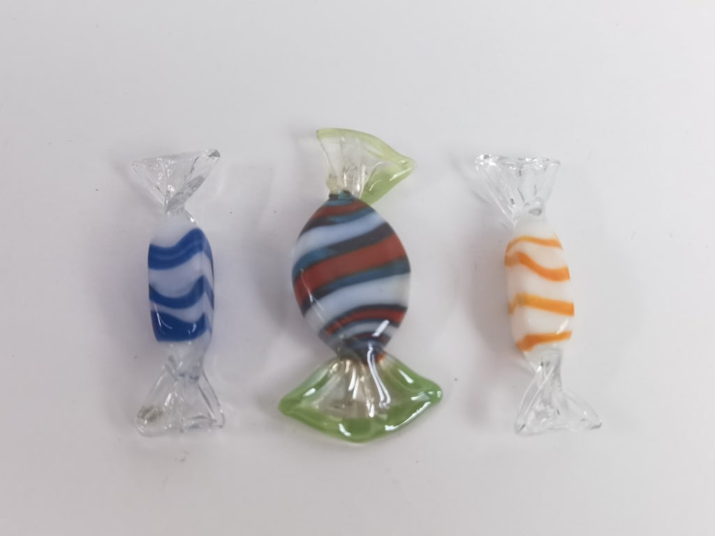 (3) Vintage Murano Italy Art Glass Candies (1 of 4)