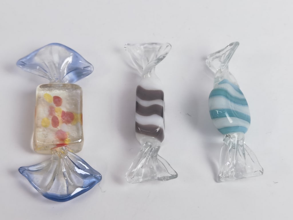 (3) Vintage Murano Italy Art Glass Candies (1 of 4)