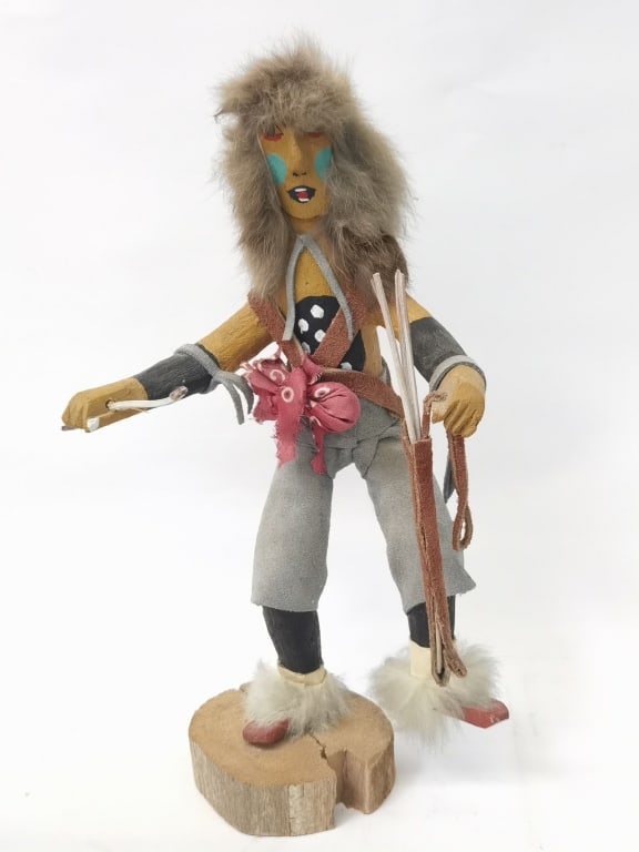 Vintage Signed Nelson Navajo Hopi Golf Man Kachina (1 of 7)