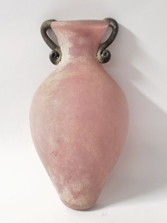 Design Guild Romania Pink Art Glass Wall Vase (1 of 4)