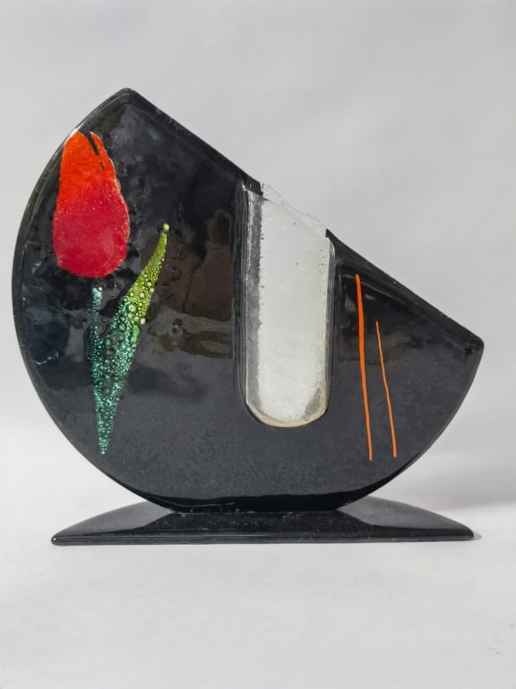 Vintage Tulip Art Glass Modern Vase (1 of 6)