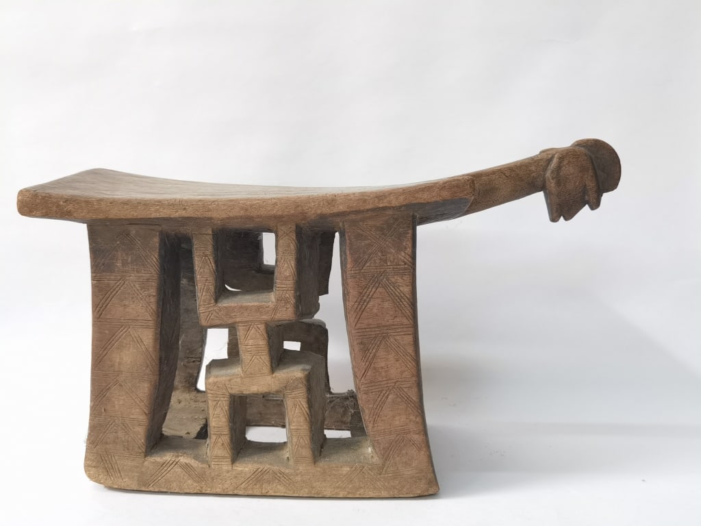 Vintage African Ashanti Wood Carved Stool (1 of 4)