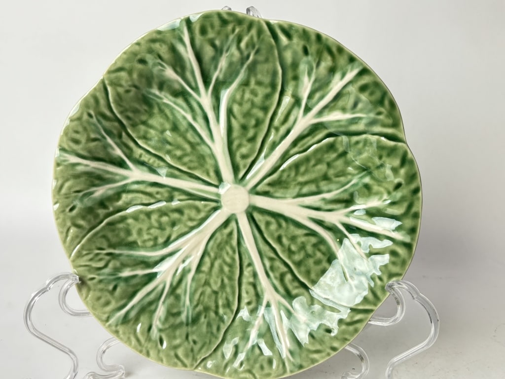 Bordallo Pinheiro Porcelain Green Cabbage Plate (1 of 3)