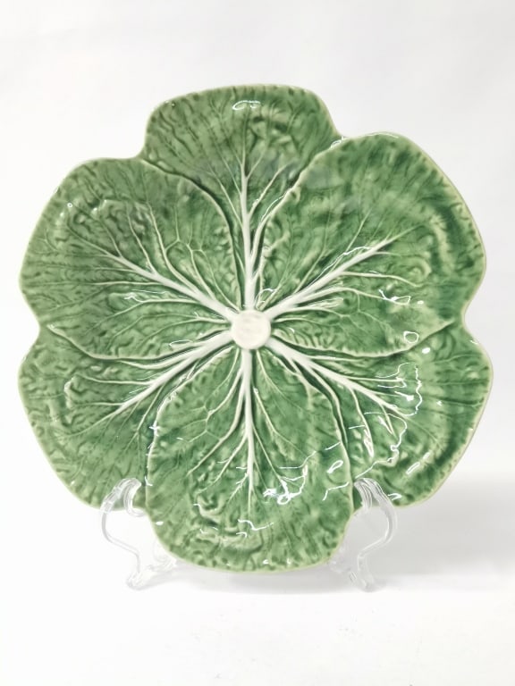 Vintage Bordallo Pinheiro Porcelain Cabbage Plate (1 of 3)