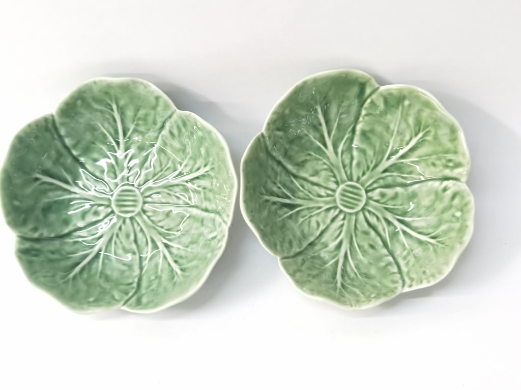 Pr. of World Market Porcelain Cabbage Bowls (1 of 3)