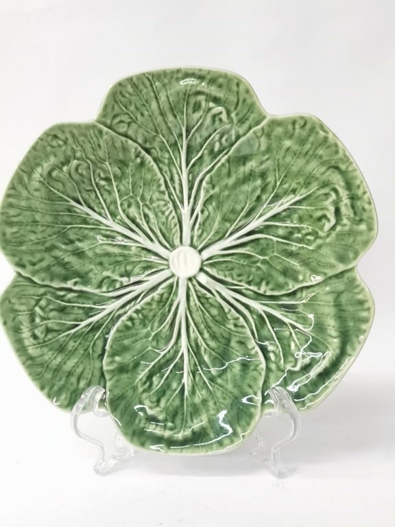 Vintage Bordallo Pinheiro Porcelain Cabbage Plate (1 of 3)