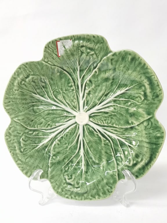Vintage Bordallo Pinheiro Porcelain Cabbage Plate (1 of 3)