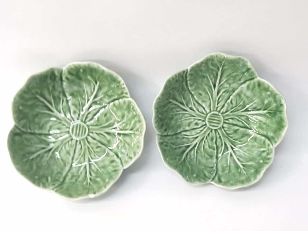 Pr. of World Market Porcelain Cabbage Bowls (1 of 3)