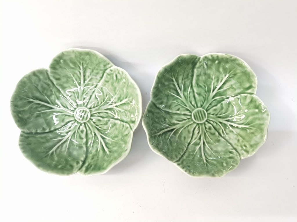 Pr. of World Market Porcelain Cabbage Bowls (1 of 3)