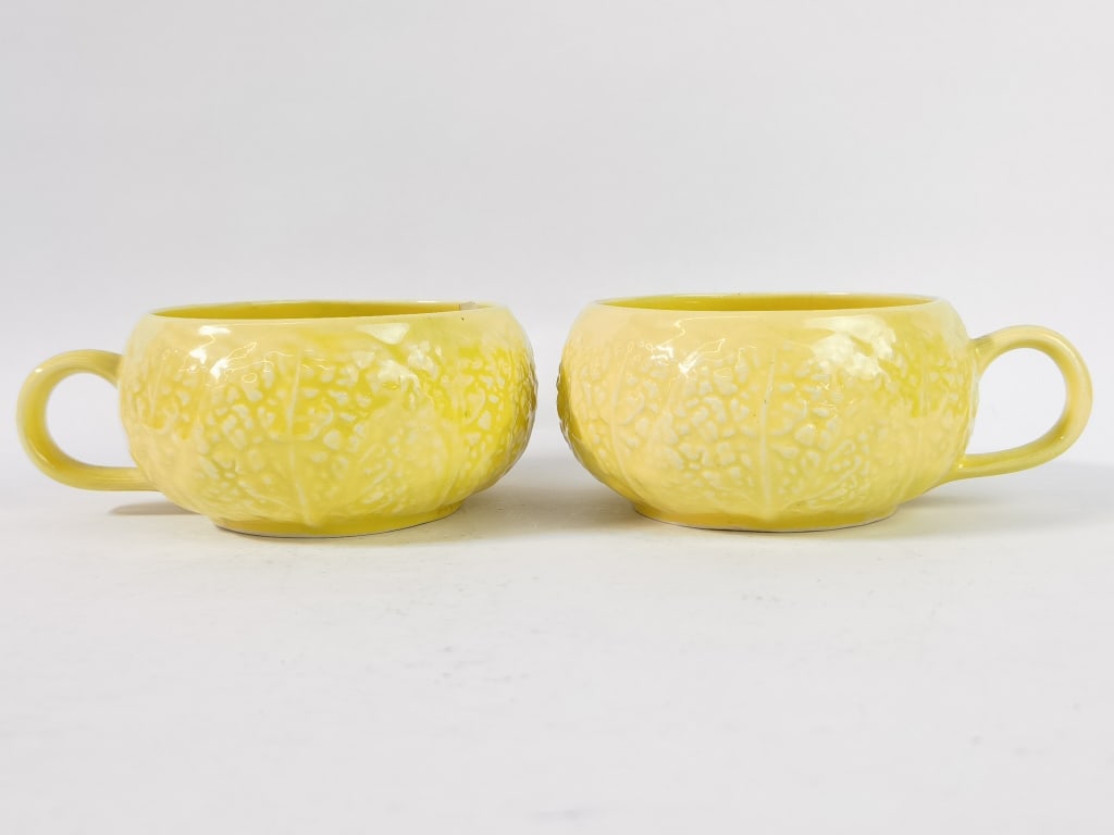 Pr. of Vintage Secla Porcelain Yellow Cabbage Soup (1 of 5)