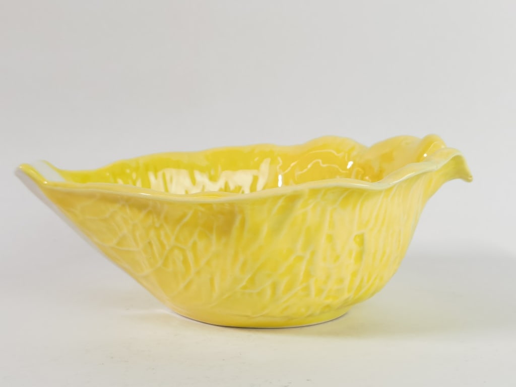 Vintage Secla Portugal Porcelain Yellow Cabbage Bo (1 of 4)