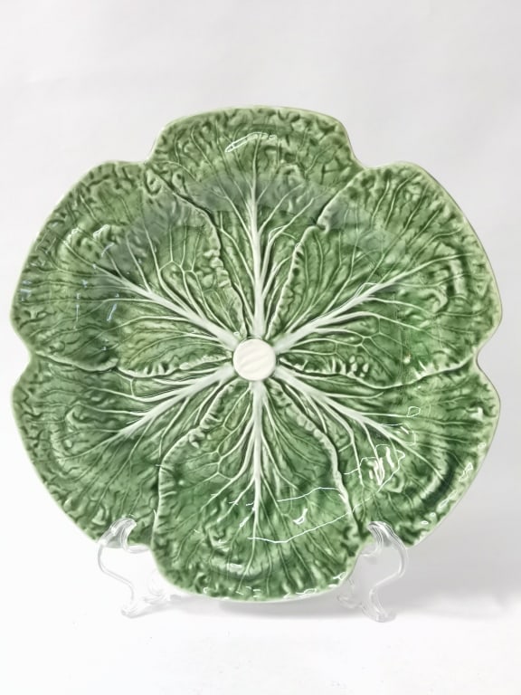 Vintage Bordallo Pinheiro Porcelain Cabbage Plate (1 of 3)