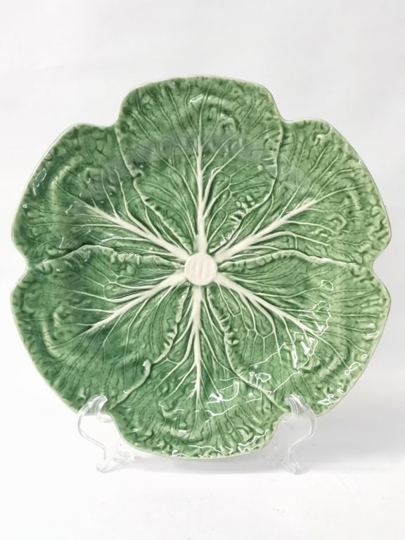 Vintage Bordallo Pinheiro Porcelain Cabbage Plate (1 of 3)