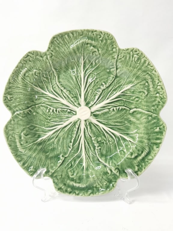 Vintage Bordallo Pinheiro Porcelain Cabbage Plate (1 of 3)
