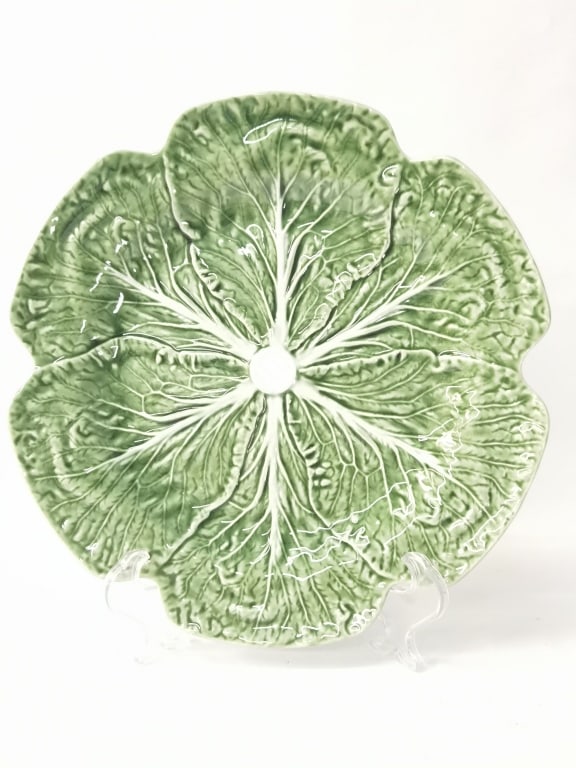 Vintage Bordallo Pinheiro Porcelain Cabbage Plate (1 of 3)