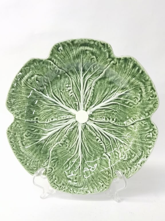 Vintage Bordallo Pinheiro Porcelain Cabbage Plate (1 of 3)