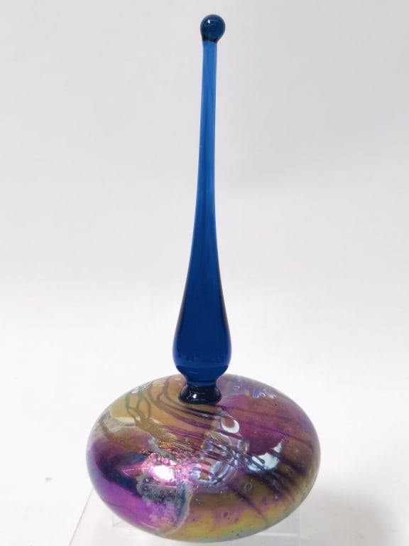1984 Eric Brakken Iridescent Art Glass Perfume Bot (1 of 7)