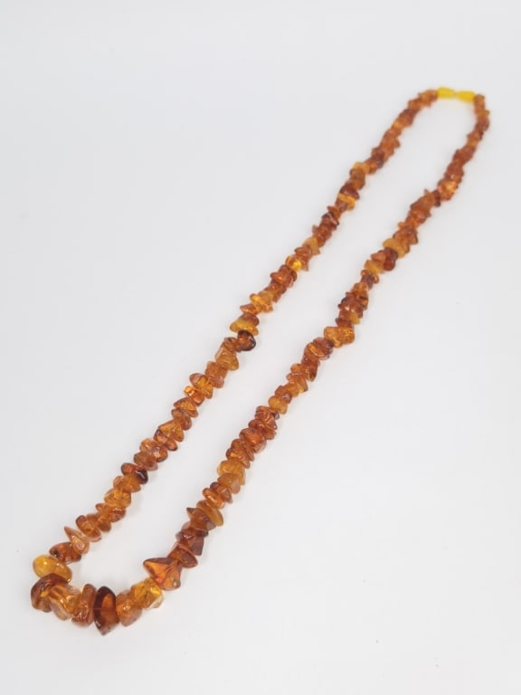 Vintage Chinese Amber Bead Necklace (1 of 3)