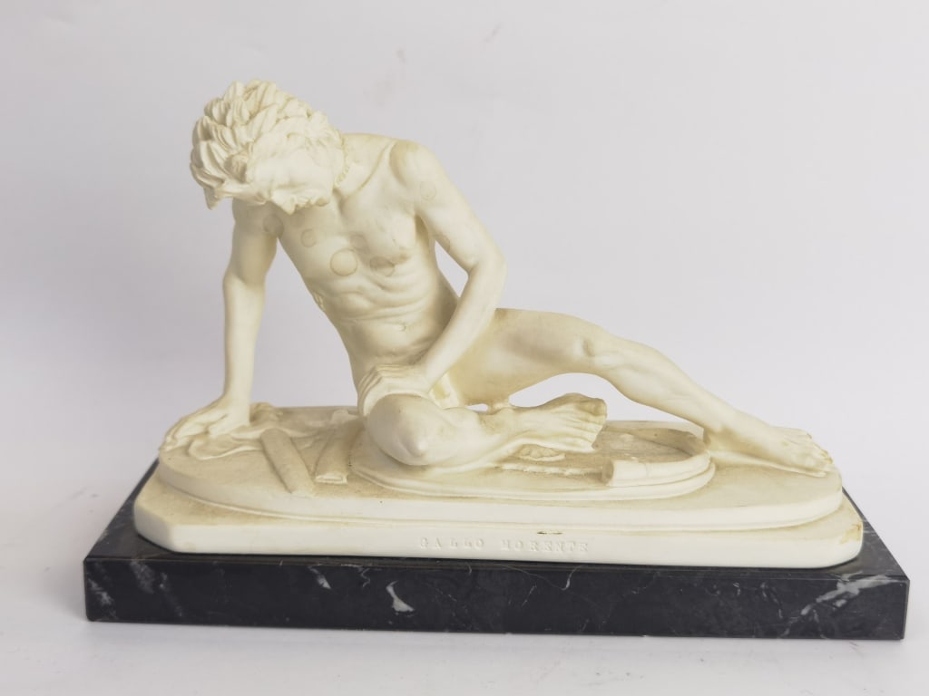 Vintage A. Santini Alabaster "Dying Gaul" Replica (1 of 7)