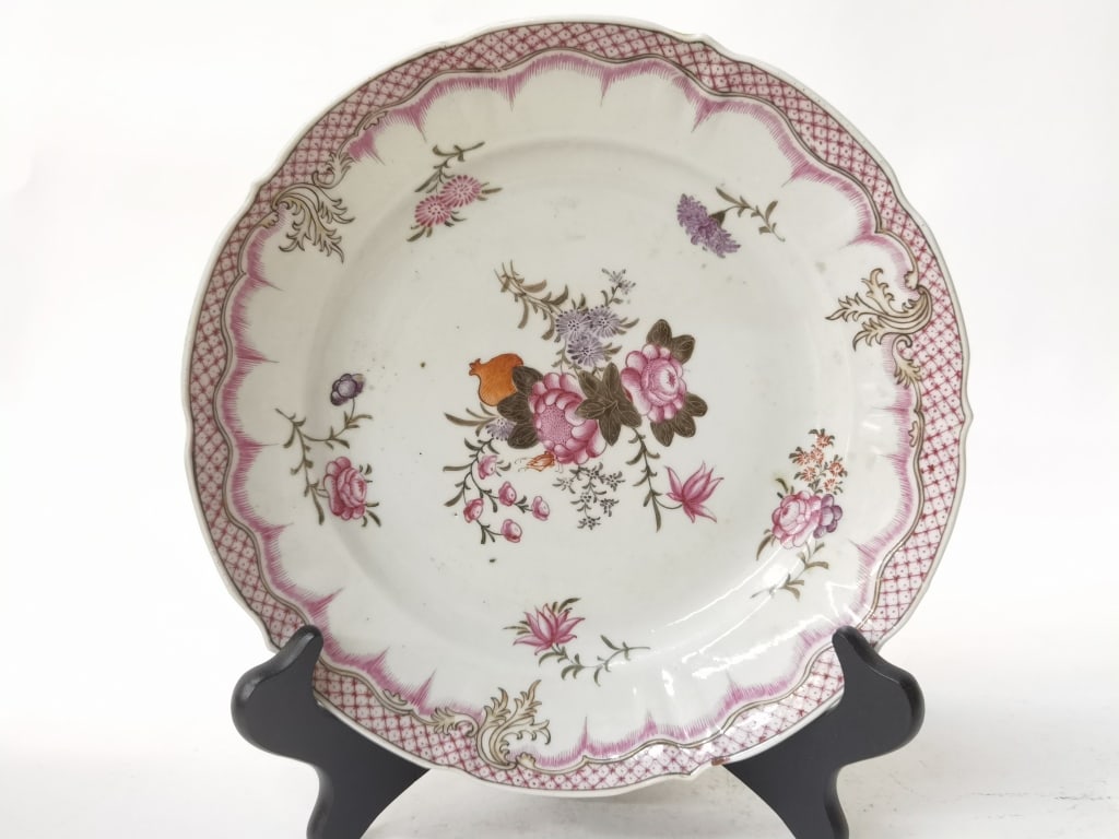 18th C. Chinese Export Porcelain Famille Rose Plat (1 of 4)