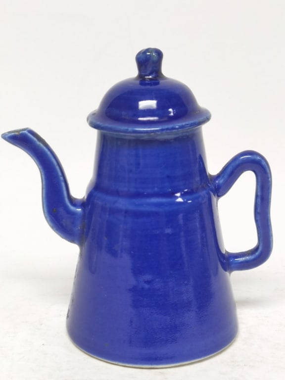 18-19th C. Chinese Porcelain Cobalt Blue Glaze Tea (1 of 4)